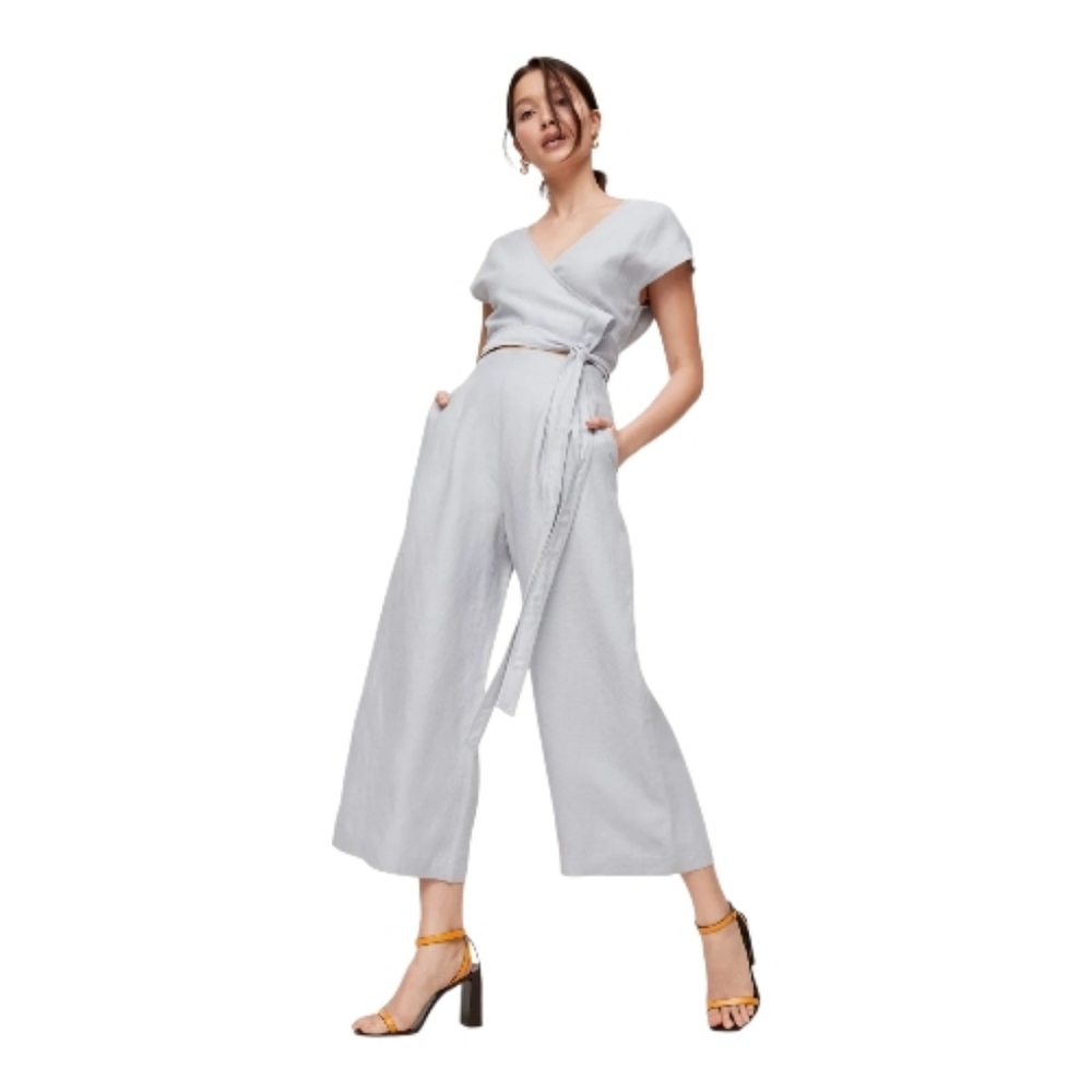 Aritzia Wilfred Brax Beige/Cream Women's Jumpsuit, Linen